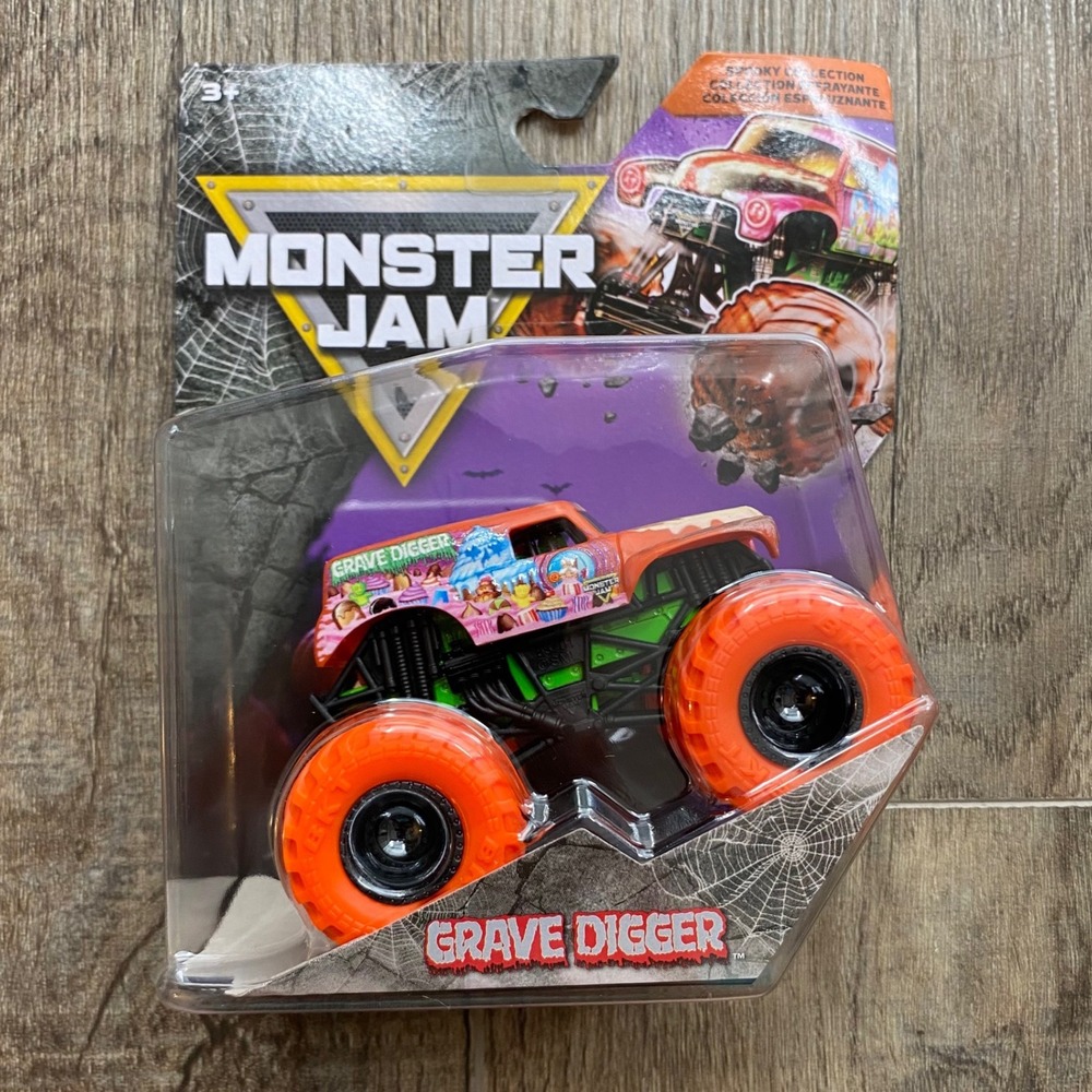 Monster Jam Grave Digger Spooky Collection 1:64 Die-Cast Truck Orange HALLOWEEN